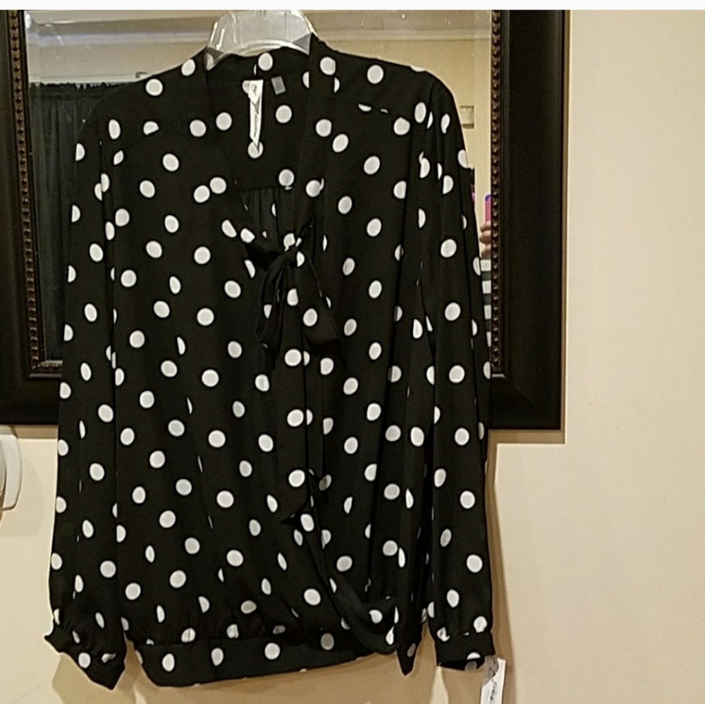 Polka dot blouse